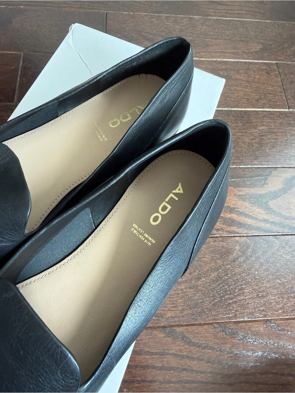 ALDO Ribrylla Black Leather Loafers size 8